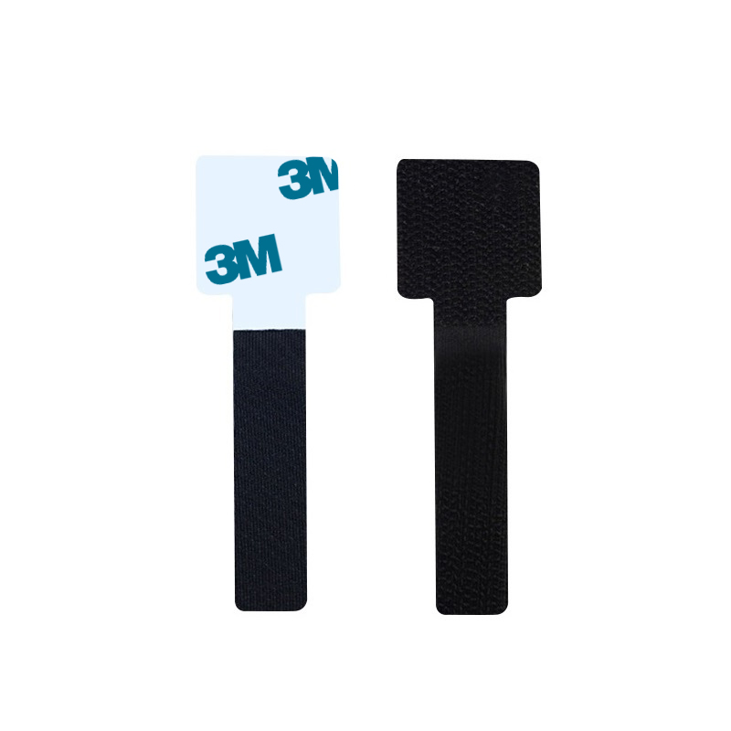 Correa de velcro con adhesivo 3M para organizar cable, 3cm x 9cm, color negro (10 Unidades)