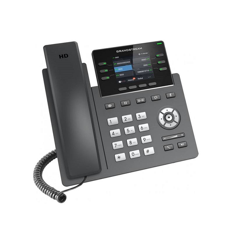 Telefono IP GRANDSTREAM GRP2613, 3 cuentas SIP, 6 teclas de línea multipropósito, Ethernet 10/100/1000 Mbps Poe