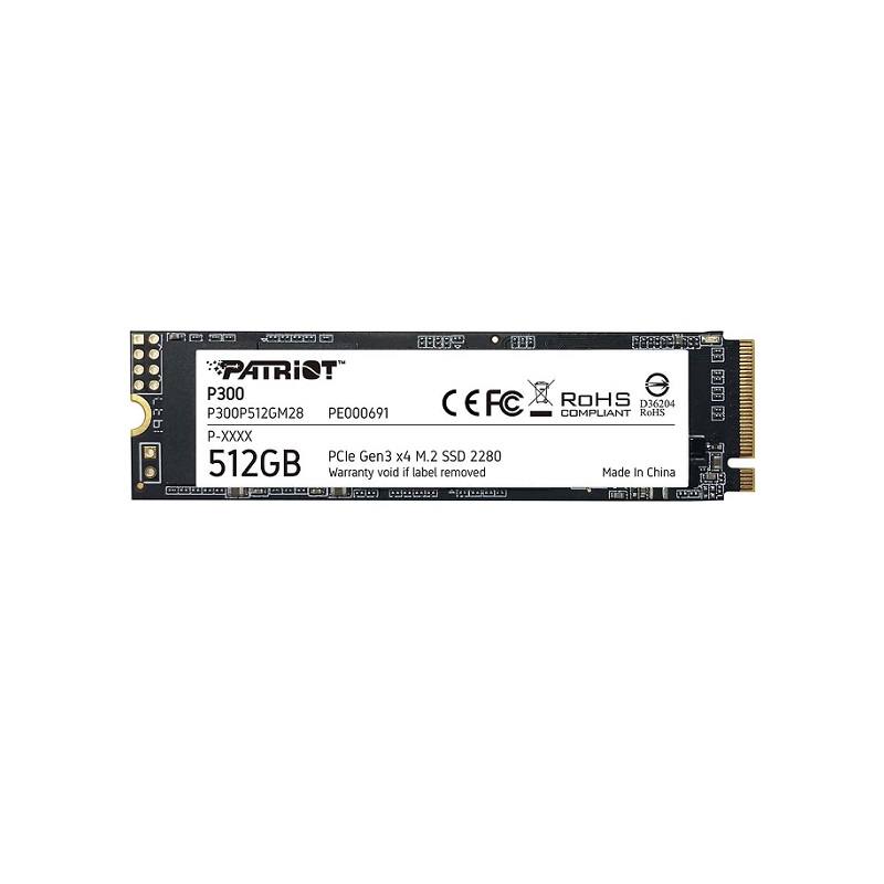 Disco de estado sólido SSD Patriot P300 M.2 PCIe Gen 3 de 512GB, Low PC