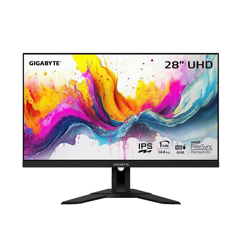 Monitor Gaming GIGABYTE M28U de 28" 4K UHD IPS, 144Hz, 1ms, Display Port, HDMI 2.1 (soporta PS5 y  Xbox Series X a 4K UHD 120Hz), USB Tipo C, FreeSync Premium Pro