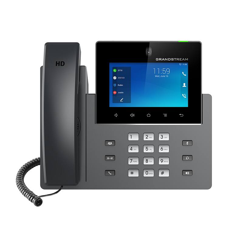 Telefono IP GRANDSTREAM GXV3350, 16 Lineas, 16 Cuentas SIP, Camara 1mp, 10/100/1000 Mbps, POE, WiFi 2.4GHz Y 5GHz