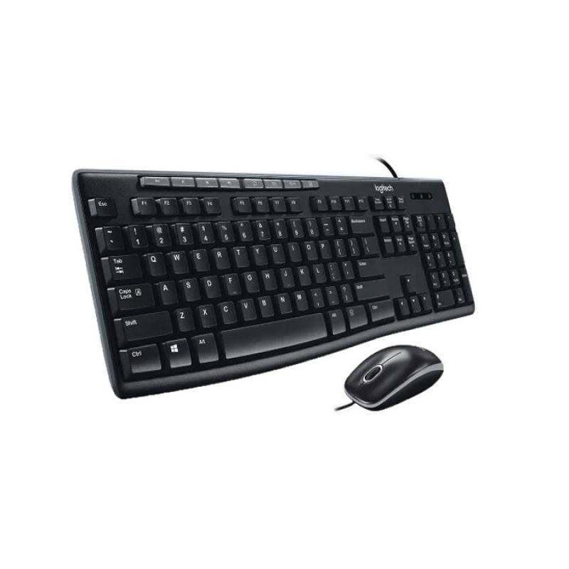 Combo Teclado y Ratón LOGITECH MK200, Conexión USB, Español, Negro