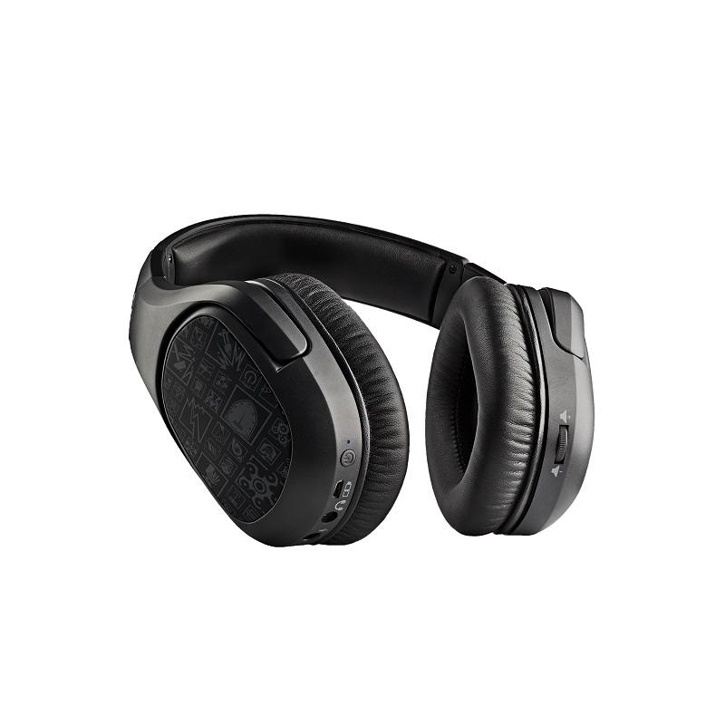 Headset Gaming CheckPoint HX300 Serie Rainbow Six Siege, conexión Inalámbrica, micrófono desmontable, color negro.