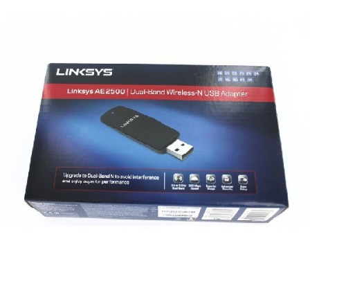 ADAPTADOR USB WIRELESS LINKSYS AE2500, DOBLE BANDA, 300MBPS
