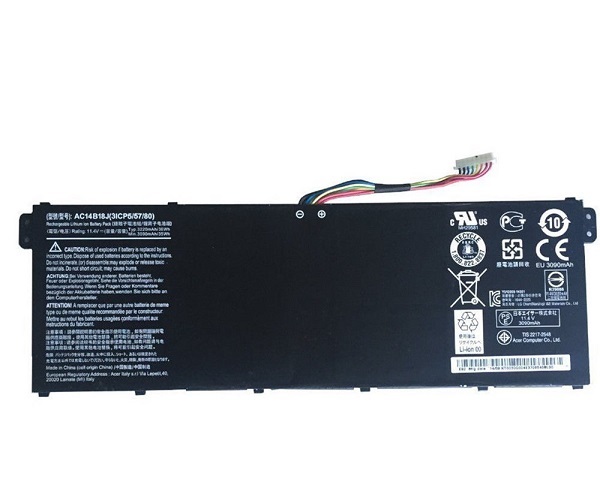 Bateria para Acer Aspire AC14B18J 11 CB3-111 ES1-512 3ICP5/57/80