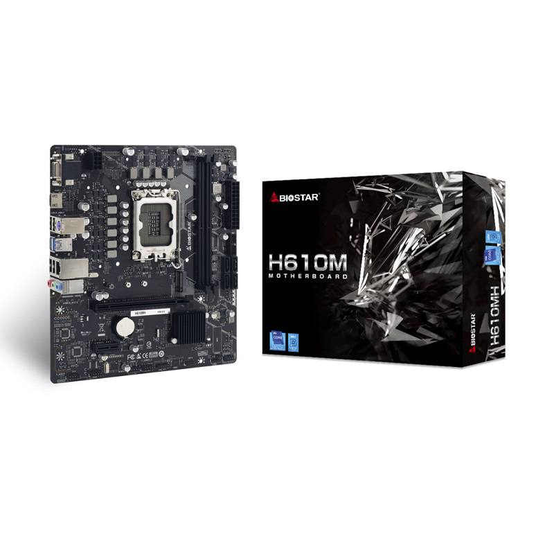 Tarjeta Madre BIOSTAR H610MH, LGA1700, DDR4 3200, PCIe 4.0, M.2, SATA 6Gb/s, VGA, HDMI, Micro ATX