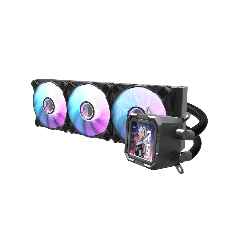 Sistema de Enfriamiento Liquido DarkFlash DV360S, Radiador 360mm, ARGB LED tri Fan, 1800RPM, Negro