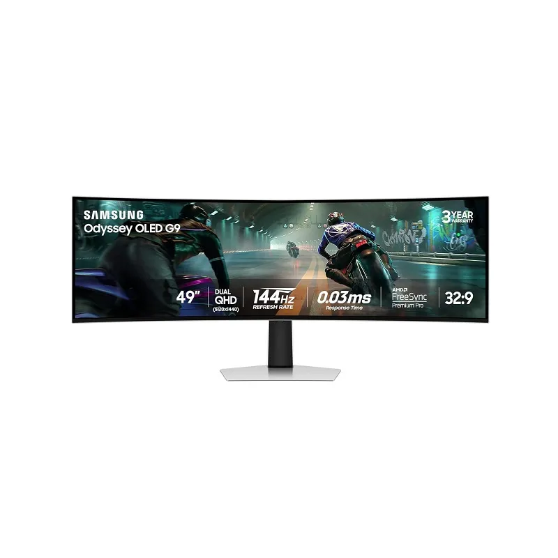 Monitor Gaming Curvo Samsung Odyssey G9 G91SD, 49" DQHD OLED, 0.3ms, 144Hz, HDMI, DisplayPort, USB 3.0, FreeSync Premium Pro