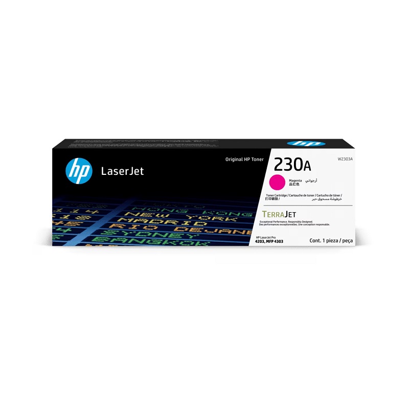 Toner HP 230A (W2303A) para HP LaserJet Pro 4203, 4303, Magenta
