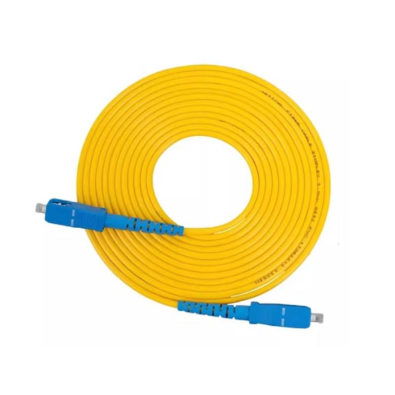 Cable de Fibra Óptica, Fibra única monomodo, SC-SC 2.0, 1 Metro, Amarillo