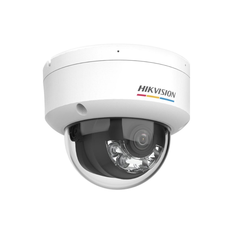 Camara IP Domo Hikvision POE, 2.8mm, 4MP, IR 30m Smart Hybrid Light, Color Vu 3.0, Micrófono, IP67, IK08, Plástico y Metal, Tipo Cúpula
