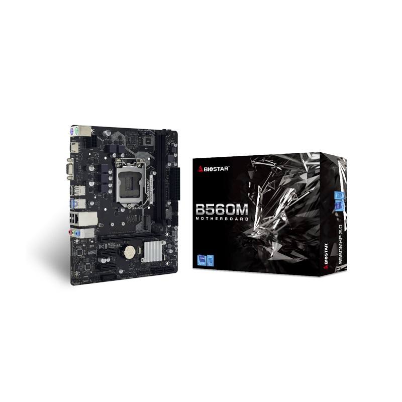 Tarjeta Madre BIOSTAR B560MHP 2.0,LGA 1200, DDR4 3333Hz, USB 3.2, PCIe 4.0, PCIe M.2, HDMI, VGA, RJ45, Micro ATX
