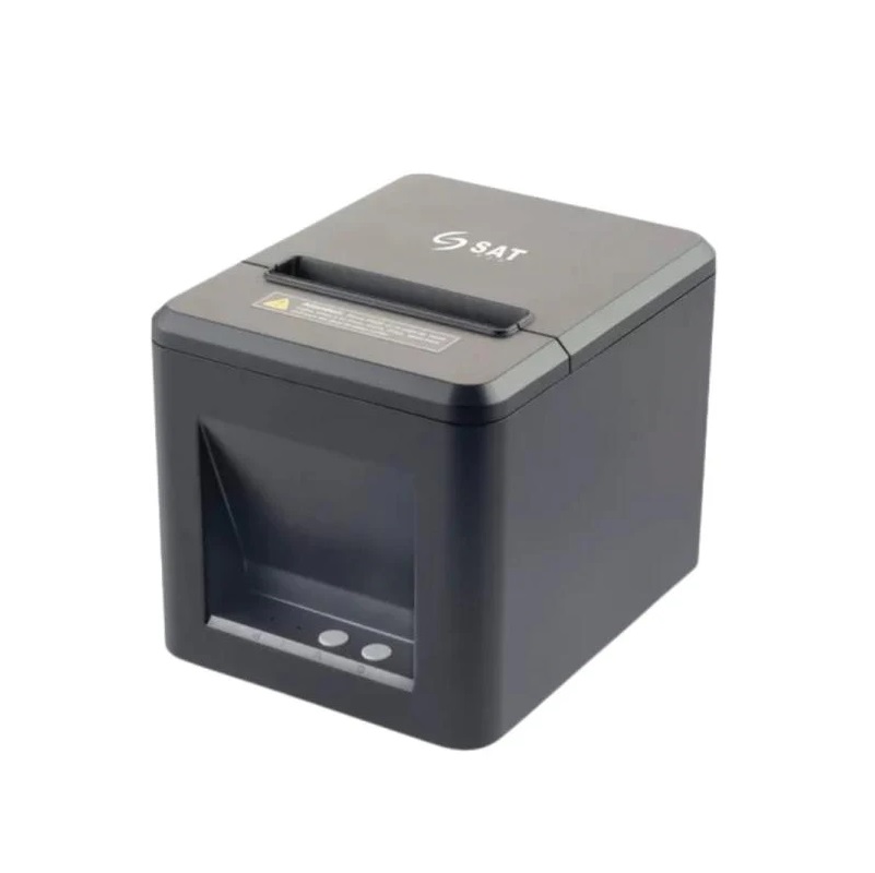 Impresora Termica Sat Q22UB, Tamaño de impresión 80mm, Resolución de 203 DPI, conexión USB y Bluetooth