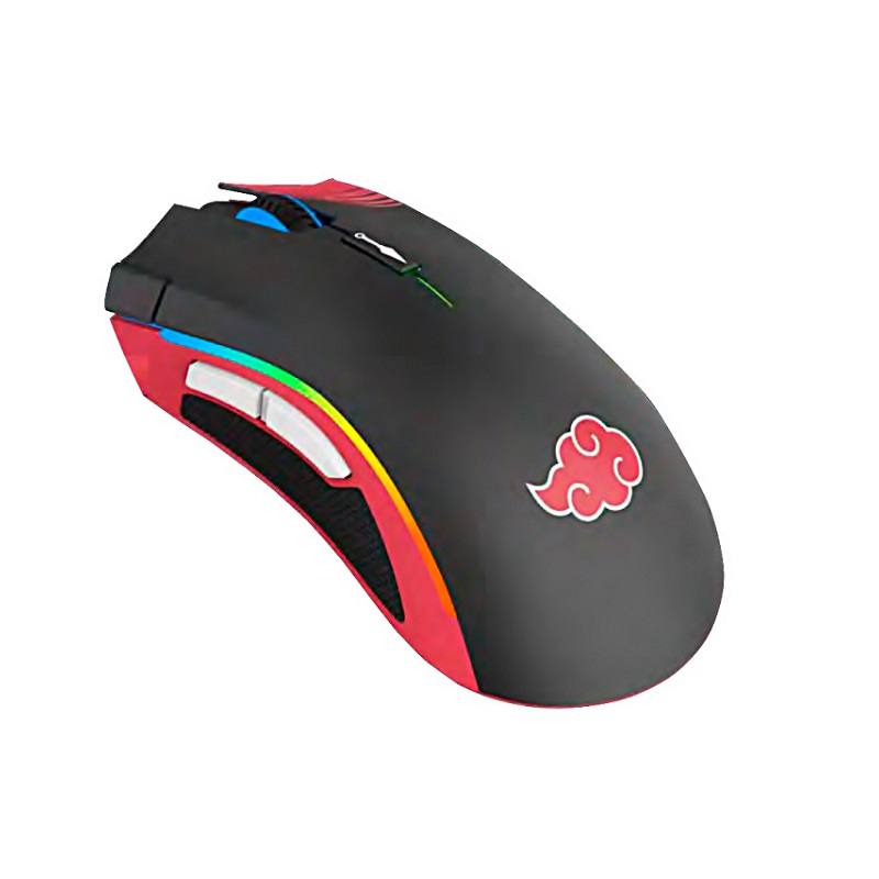 Raton Gaming CheckPoint MX-200 Naruto Shippuden Akatsuki, 7 botones, 10,000 DPI, conexión USB, Serie naruto, RGB
