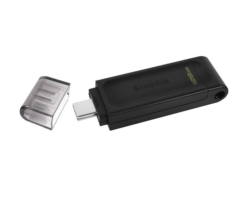 Memoria USB Kingston 3.0 Data Traveler 70, 128GB Gen1, Dispositivos USB-C