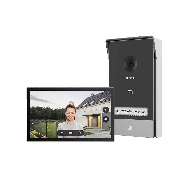 Kit Intercom EZVIZ HP7 Smart, Pantalla a Color de 7", cámara 3MP 2K, audio bidireccional, IP65, microSD hasta 512GB