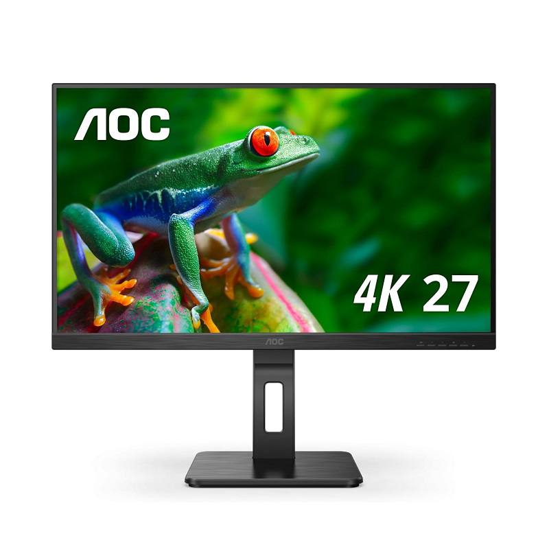 Monitor AOC U27P2CA, 27" UHD 4K IPS, HDMI, Display Port, Altavoces integrados, Adaptive Sync