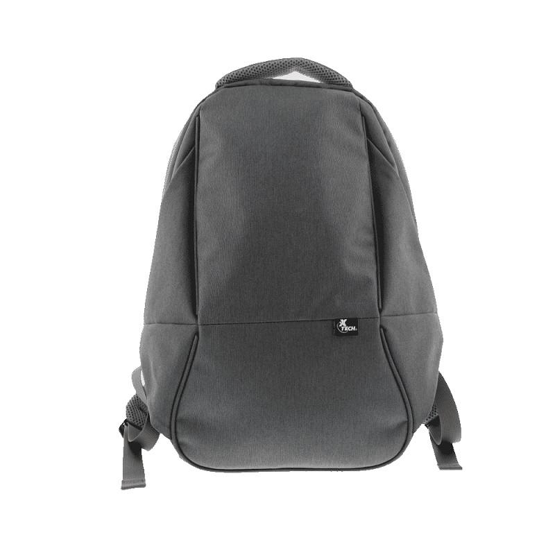 Mochila XTECH XTB-506GY antirrobo para laptop de 16", Color Gris, poliéster repelente de agua.