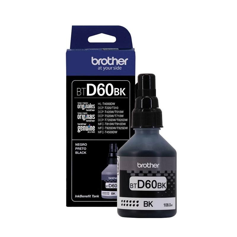 Botella de tinta Brother Negro 108ml, para DCP-T500W, DCP-T510W,DCP-T700W, DCP-T710W, MFC-T910W, MFC-T800W
