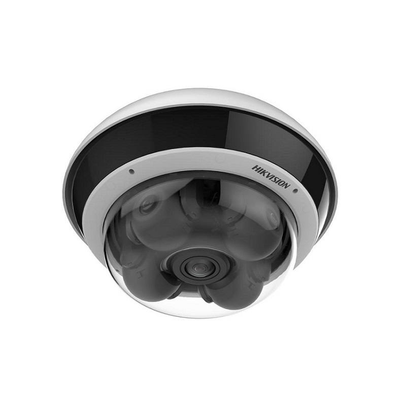 Cámara IP Domo Hikvision, Poe, 5MP, 2.8-8mm/2mm, PanoVu Multisensor 360° de 5 direcciones, IR 30m, MSD hasta 1TB, IP67, IK10