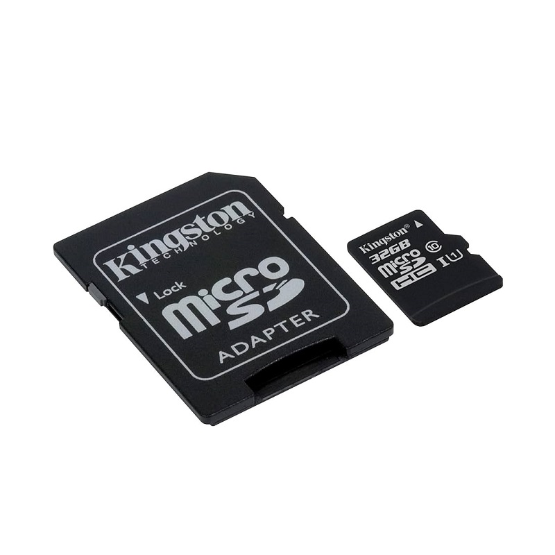 Memoria Micro SD KINGSTON Canvas Select de 32GB, UHS-I Clase 10, Lectura 80MB/s, Con Adaptador