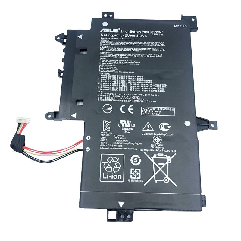 Bateria para ASUS B31N1345 Series Book Flip TP500L TP500LA TP500LN, 11.40V 48Wh