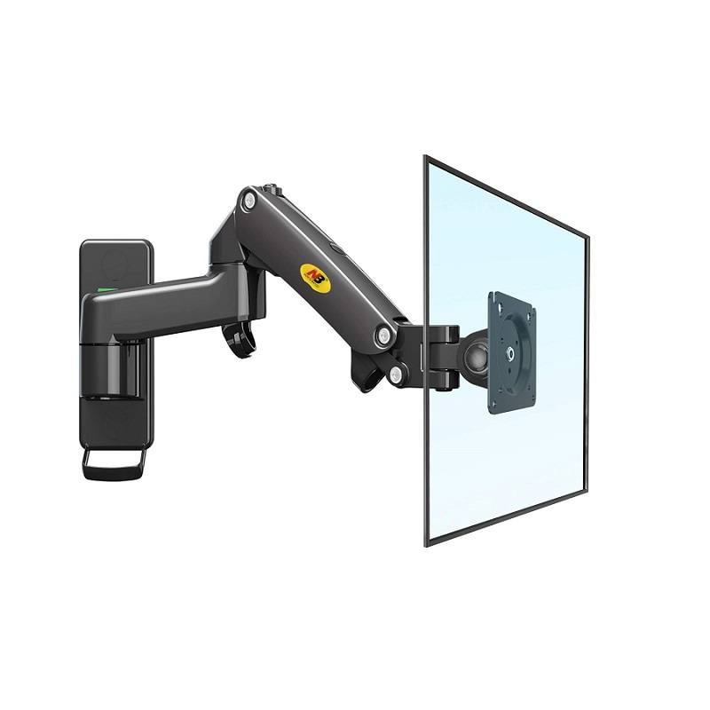 Soporte de Pared North Bayou F150 para Monitores de 17-35", Rotación 360°, Girar 90°, Carga máx 12kg