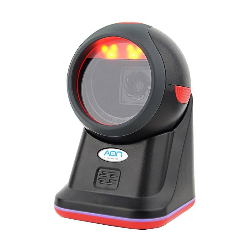 Lector de Codigo de Barra y QR AON, TS-200 2D, formato escritorio, conexión USB 2.0, color Negro