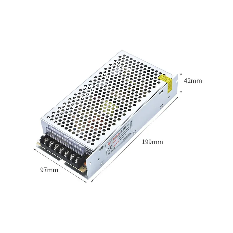 Fuente de Poder Panel de Distribución T-Vision de 12V 10A, 120W