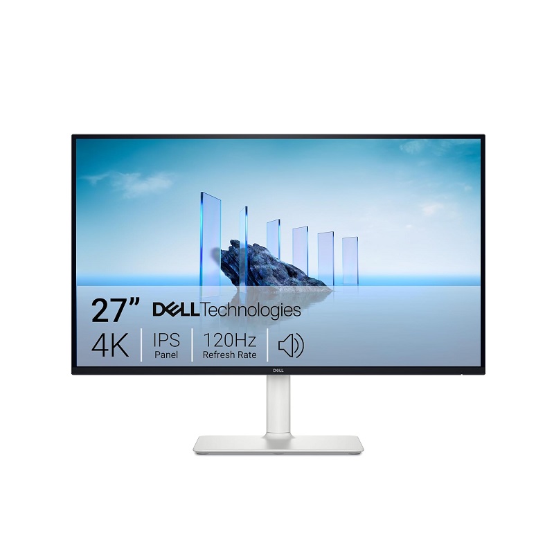 Monitor Dell S2725QS de 27" Plus 4K IPS, 120Hz, conexión DisplayPort, HDMI, Altavoces, AMD FreeSync Premium, Blanco