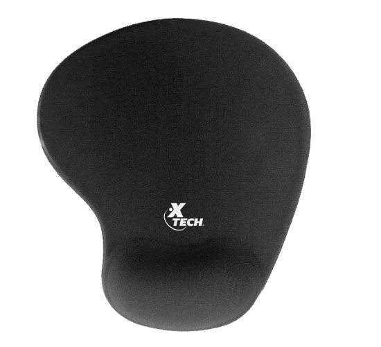 Mouse Pad XTECH XTA-526, alfrombilla de gel, con apoyo para la muñeca color negro.