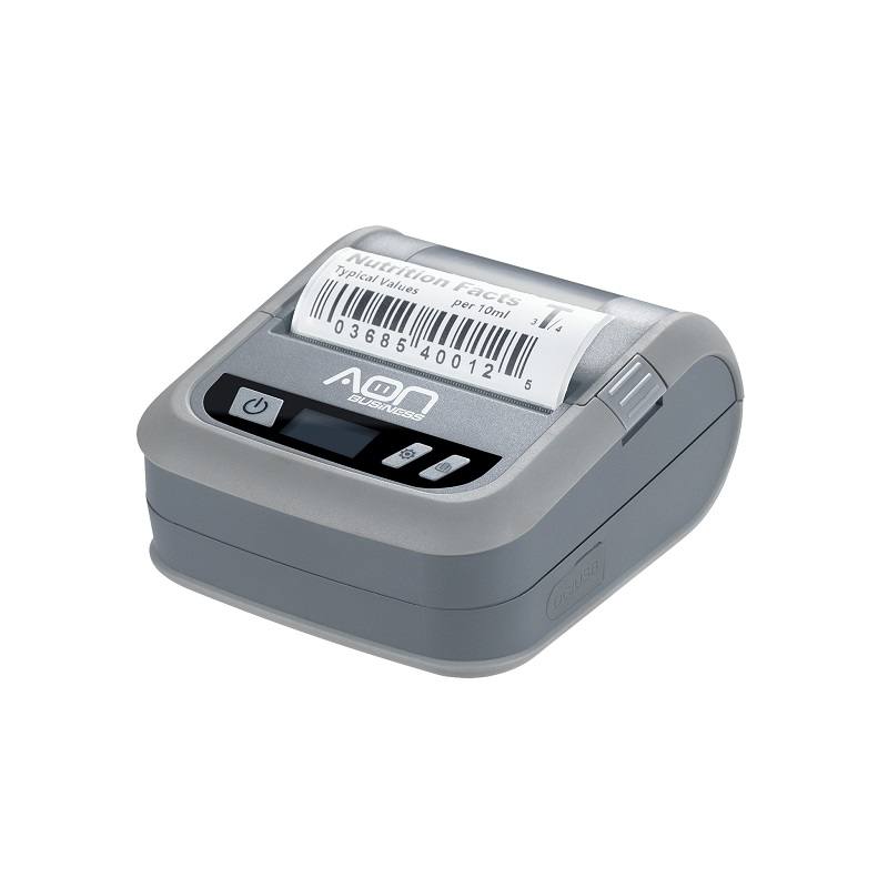 Impresora térmica portátil AON MPL-300, papel 72mm, conexión USB y Bluetooth, color negro