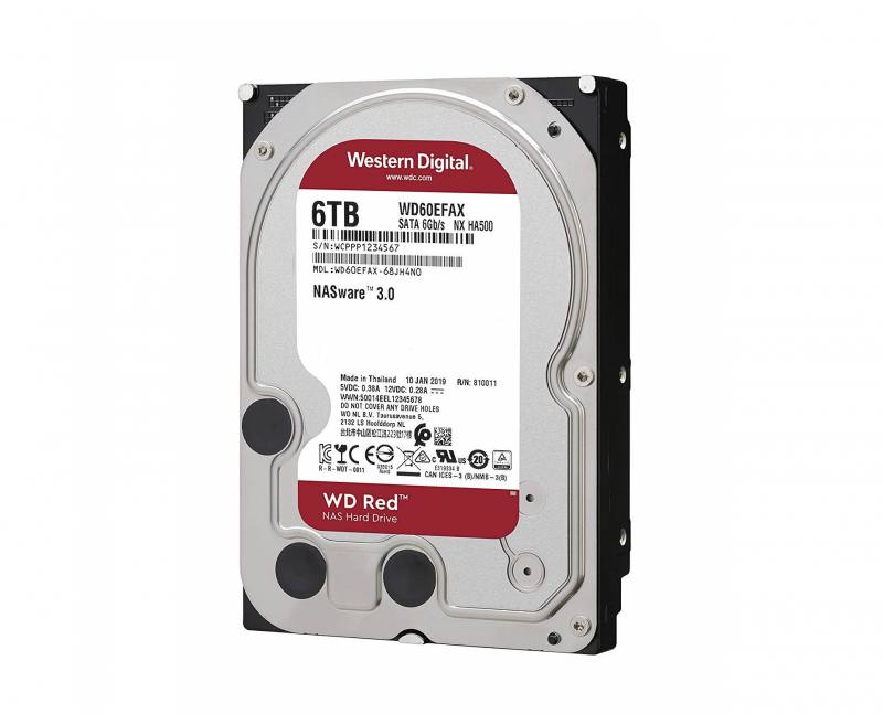 Disco Duro WD Red NAS, 6TB, SATA 6 Gb/s, 3.5, 5400RPM, 256 MB de caché, CMR