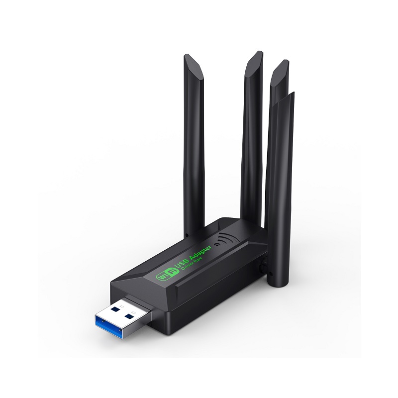 Adaptador USB 3.0 de red Inalambrico T-Vision K0R41, Doble Banda 2.4GHz y 5GHz 1200Mbps