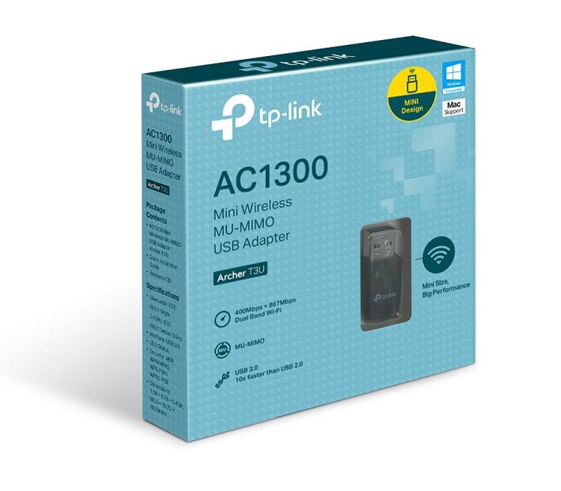 Adaptador USB Inalambrico TP-LINK Archer T3U De Banda Dual AC1300