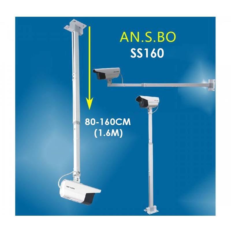 Soporte T-VISION de extensión telescópica para cámaras de monitoreo de 80-160CM (1.60M) de largo