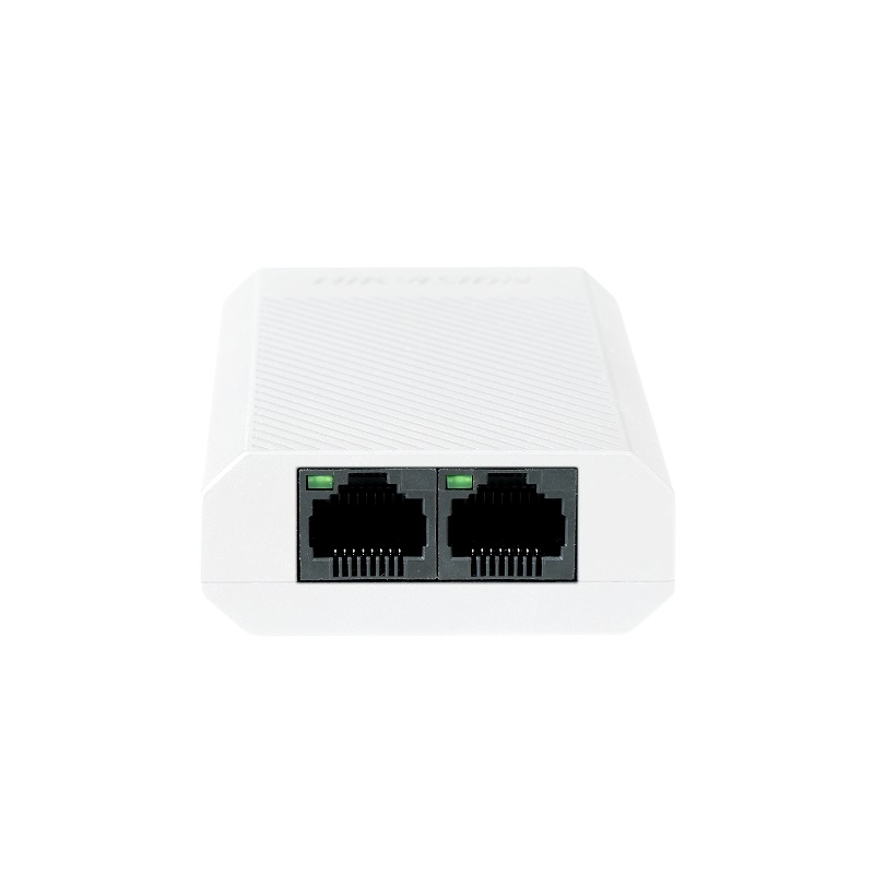 Extensor PoE+ Hikvision, 30 Watts Entrada, gigabit, con 2 Salidas PoE+, 30 Watts Totales de Salida, Interior,  Puede Alimentar 2 Cámaras IP