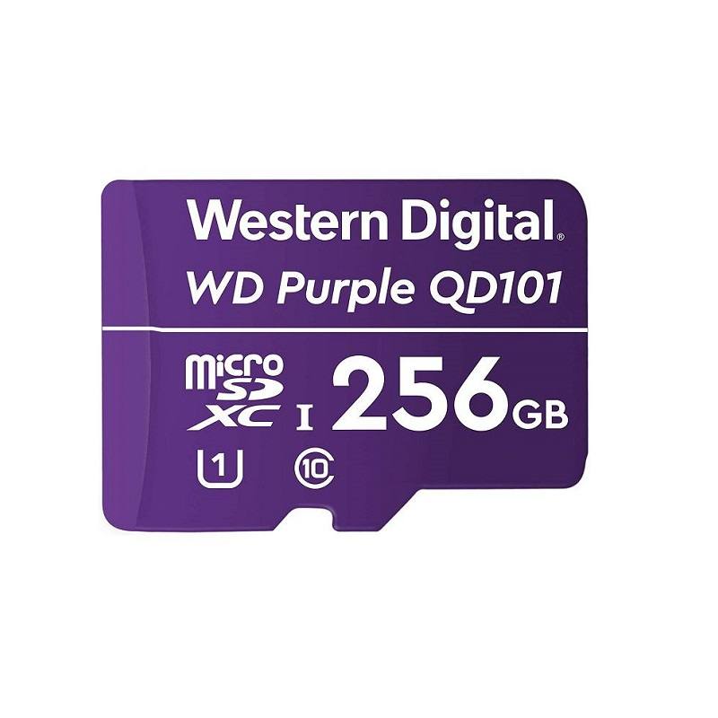 Memoria Micro SD Western Digital, SC QD101 de 256GB, Clase 10, SDXC Surveillance, purple