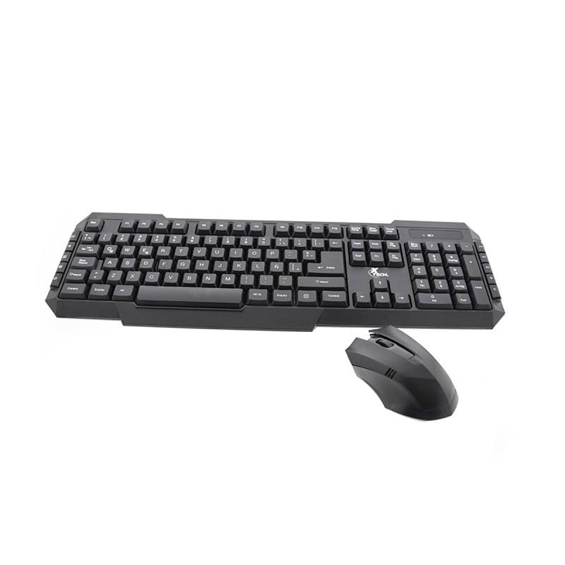 Combo Teclado y Ratón Inalámbrico, Xtech XTK-309S, Español, Negro