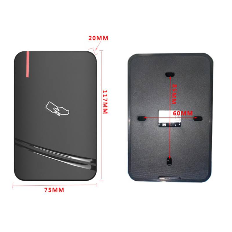 Control de acceso ID-1500 de tarjeta ID, sin teclado, plástica