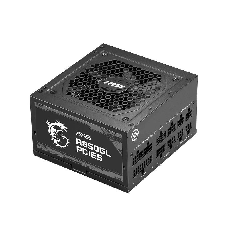 Fuente de poder MSI MAG A850GL, de 850W, 80 Plus Gold, PCIE 5.1 y ATX 3.1 ,12V