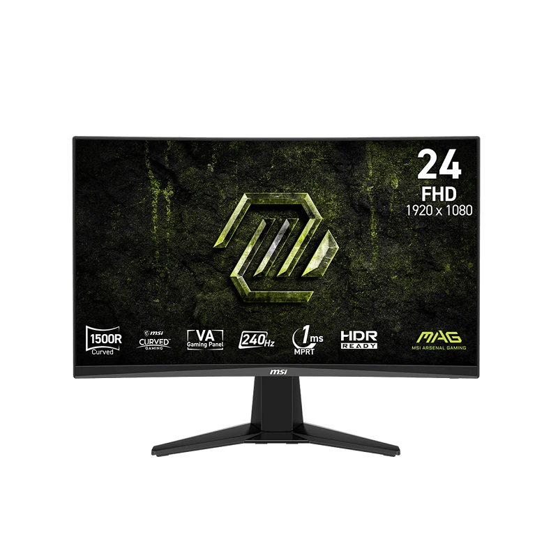 Monitor Gaming Curvo MSI MAG 245C X24 de 24" FHD, 240Hz IPS, 1ms, HDMI, DisplayPort, AMD FreeSync Premium