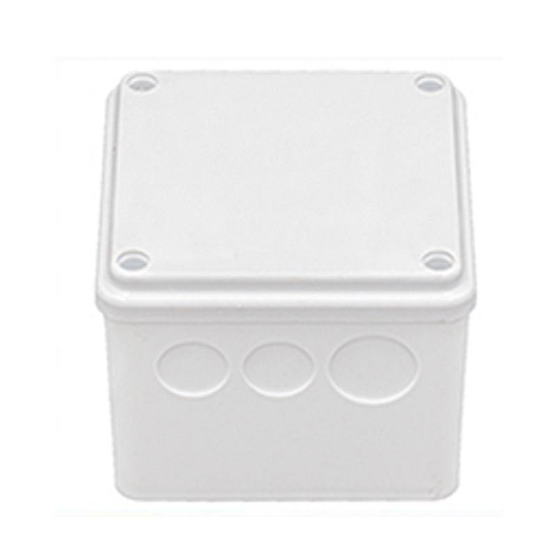 Caja para interruptores, cables y tuberias T-VISION, 100x100x75mm, Blanco, para exteriores Ip67