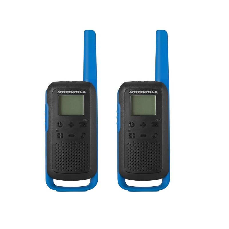 Radio Walkie Talkie Motorola T270, 22 Canales, 25 Millas, 40KM, Azul