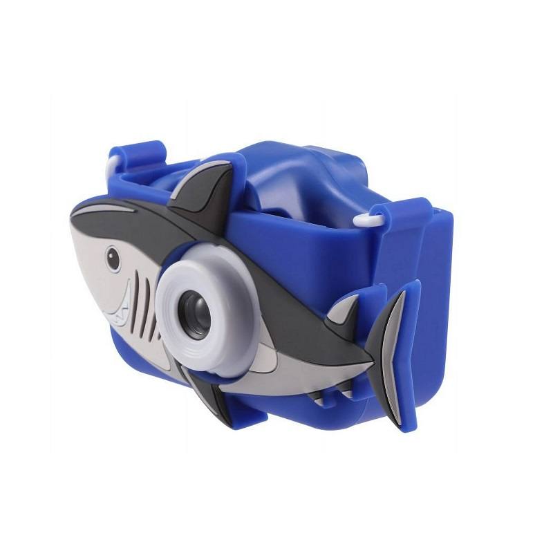 Cámara Digital para Niños VIVITAR KidzCam, 3MP, memoria de 64MB, batería recargable, Funda de tiburón