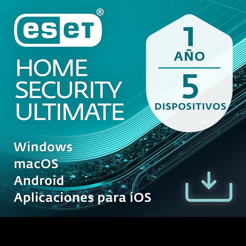 Programa Antivirus ESET Home Security Ultimate para 5 PC, Licencia de 1 año, Descarga digital