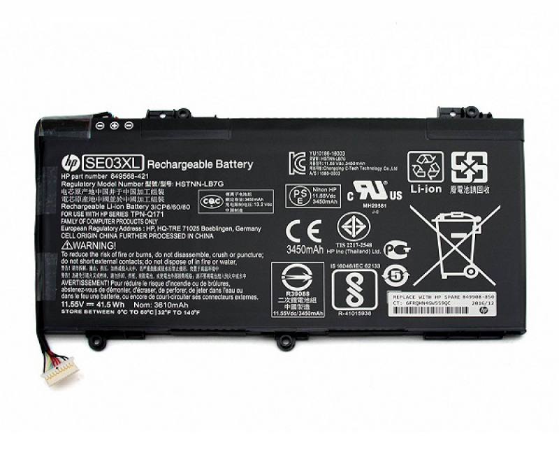 Bateria Original HP Pavilion Notebook SE03XL para 14 SE03XL HSTNN-LB7G HSTNN-UB6Z, 41.5Wh, 3615mAh