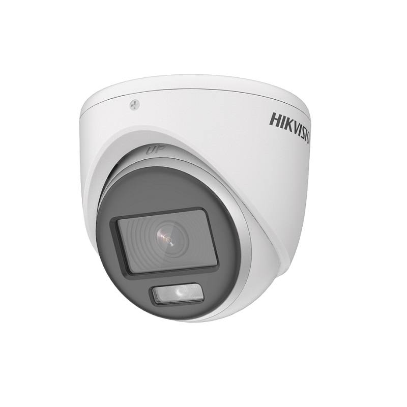Cámara Domo Hikvision TVI/AHD/CVI/CVBS, 2.8mm, 2MP, IR 20M, Outdoor/Indoor, Micrófono, Color Vu, IP67, Metal