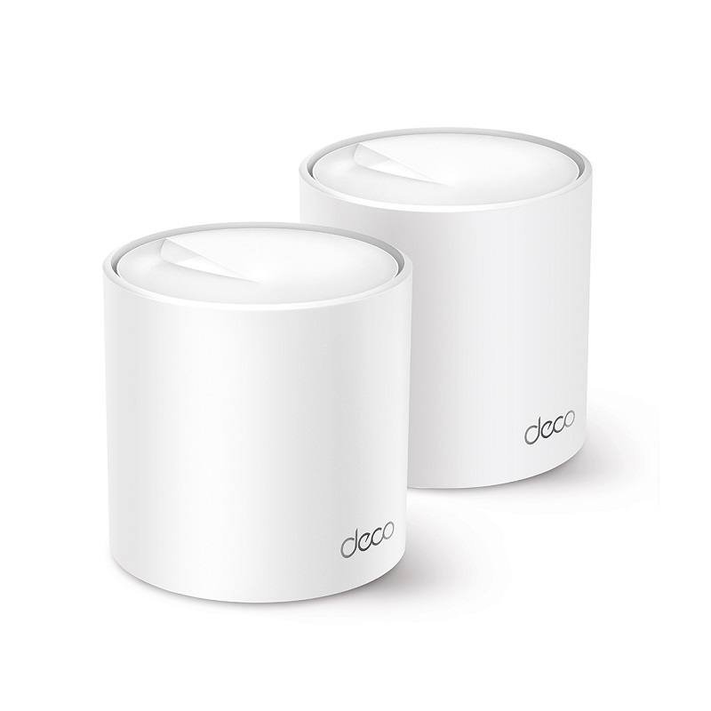 Router Inalambrico TP-Link DECO X50, Wi-Fi 6 Mesh AI AX3000 Dual Band, 574Mbps 2.4GHz y 2402Mbps 5GHz, (2-pack)