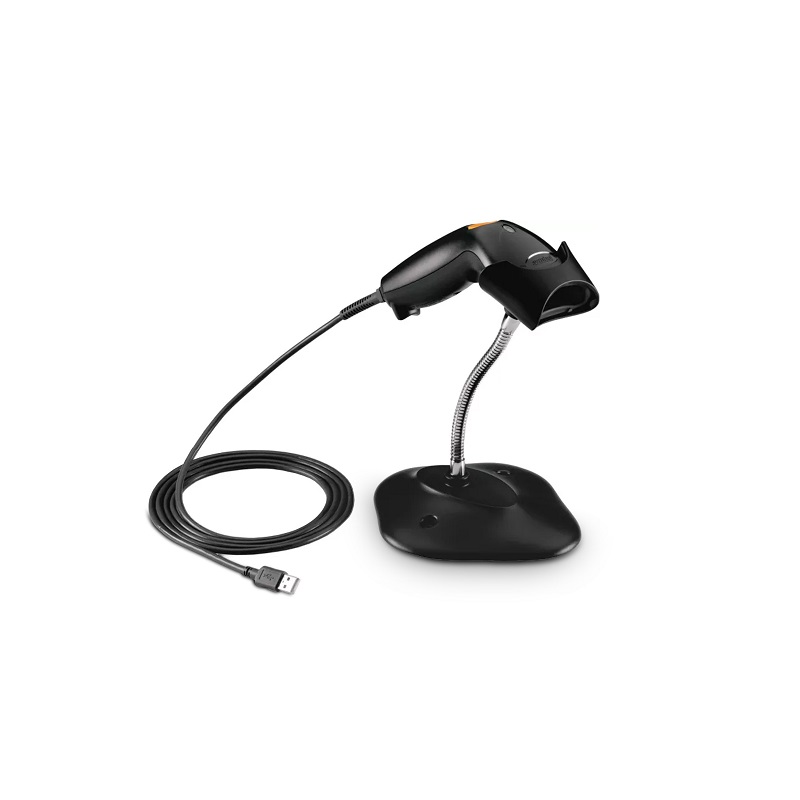 Lector de Codigo de Barra Zebra LS1203, Conexión USB, decodificación 1D, Negro